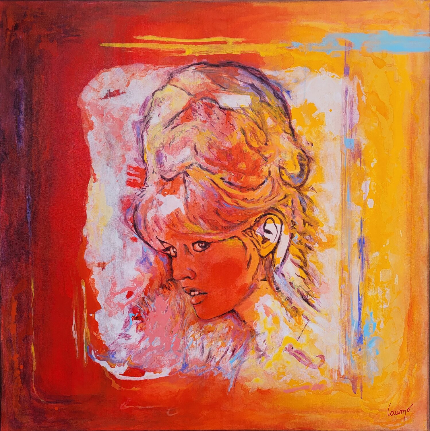 "Initiales B et B" (Brigitte Bardot) Laurence Moretto Original painting for sale