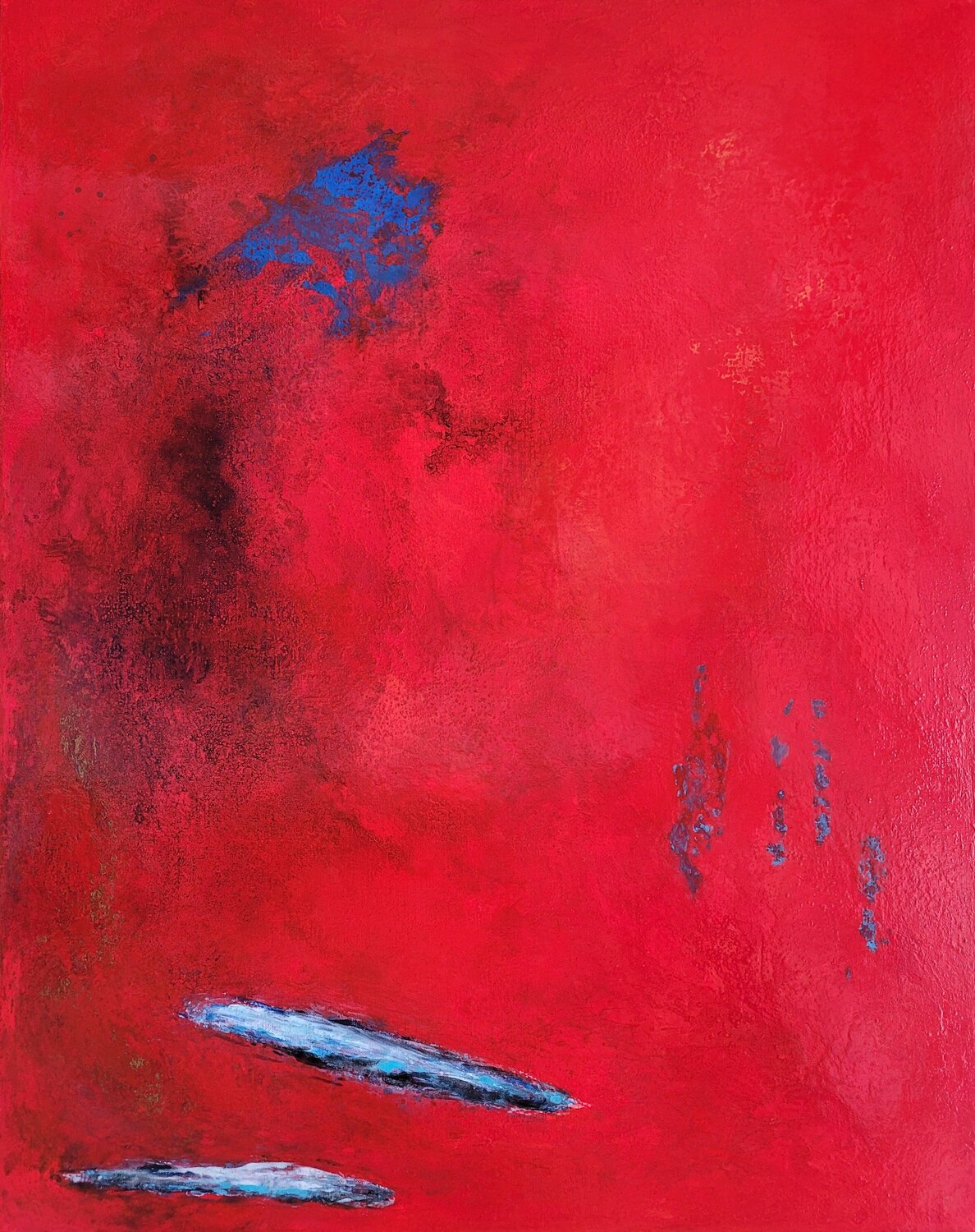 "Place au rouge" Laurence Moretto Original painting for sale