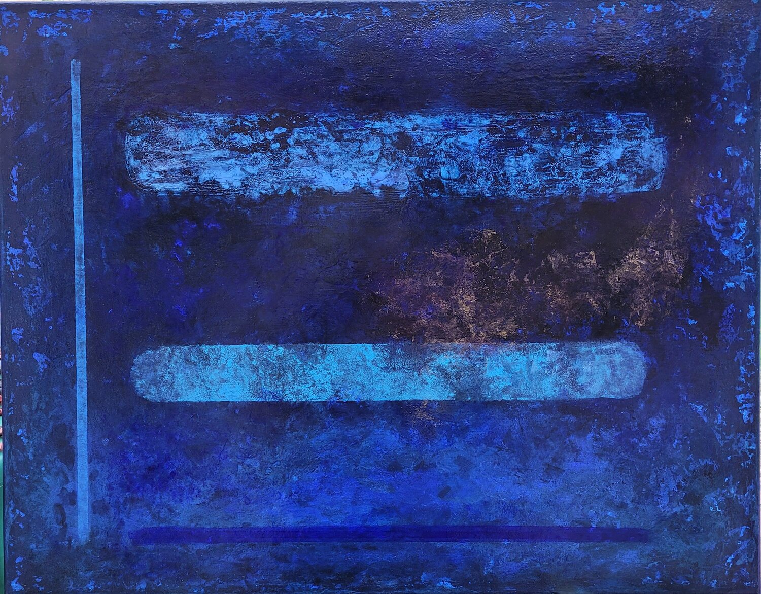 "Zone bleue" Laurence Moretto Original painting for sale