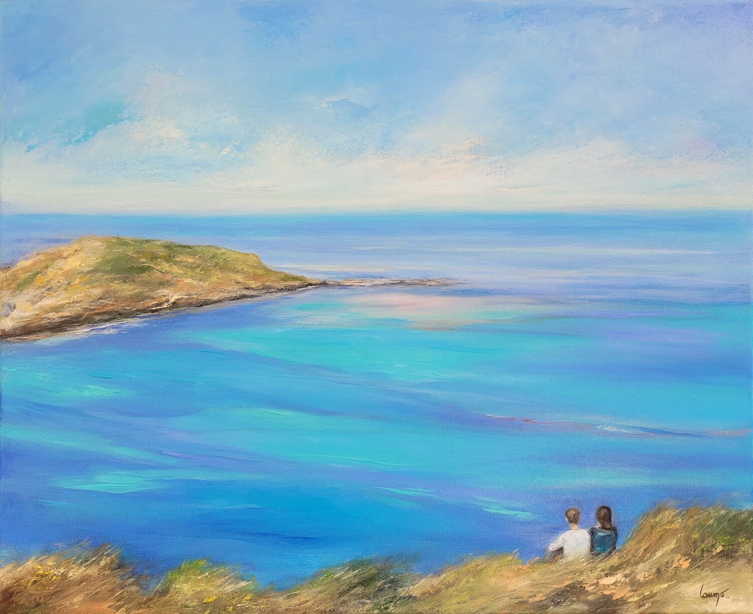 "Vue sur baie" Laurence Moretto Original painting for sale