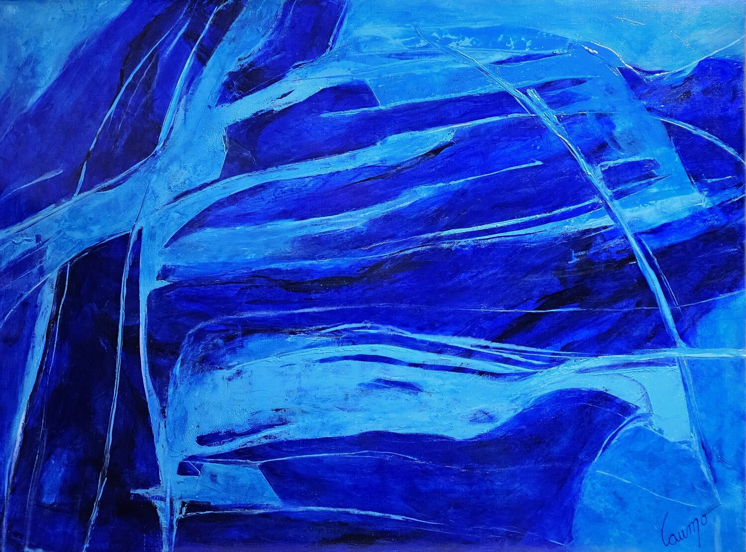 "Echos de mer" Laurence Moretto Original painting for sale