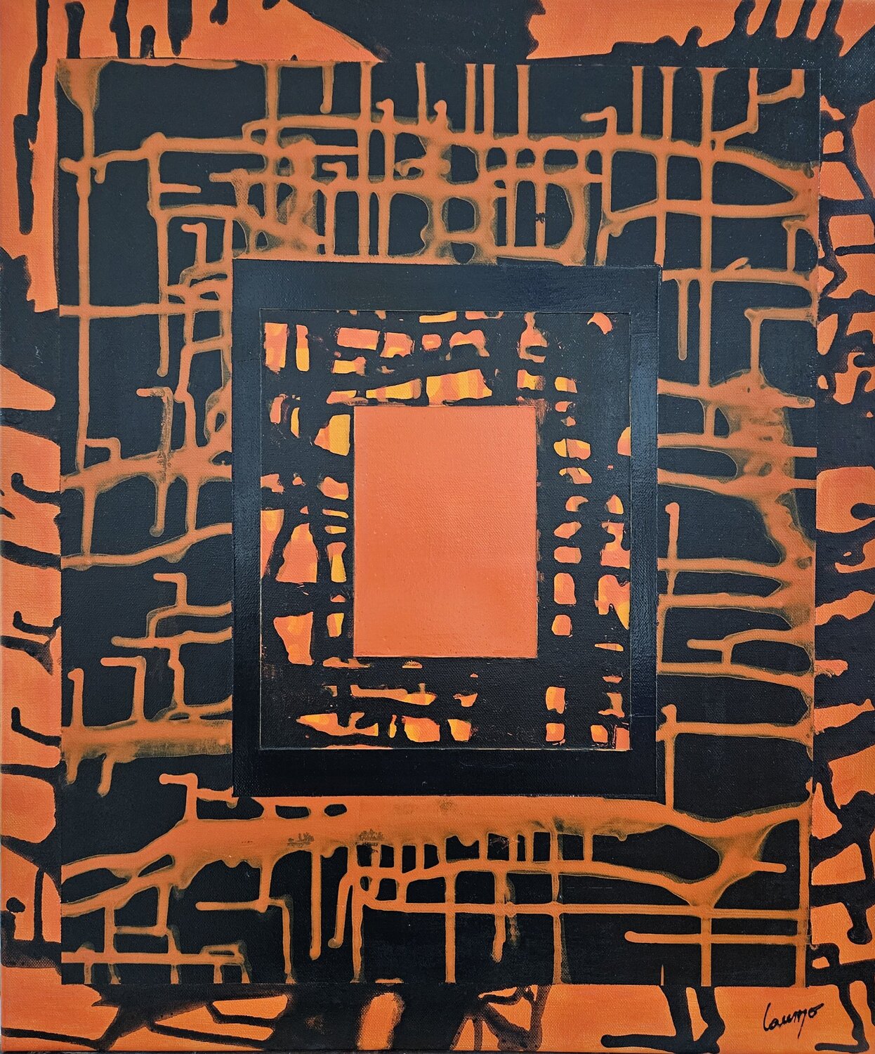 "Noirange" Laurence Moretto Original painting for sale