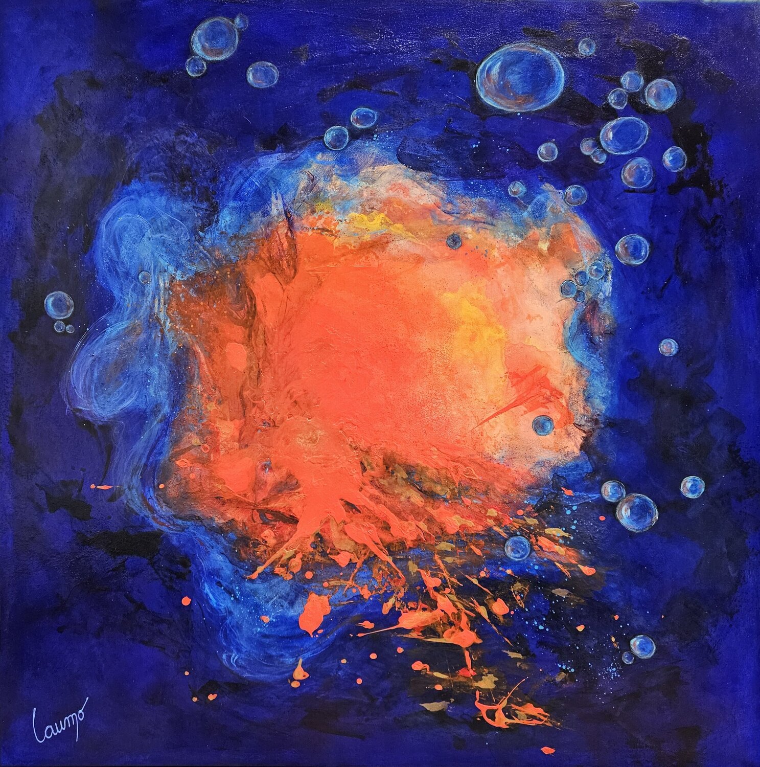 "FLAGRANCE" (Blast olfactif) Laurence Moretto Original painting for sale