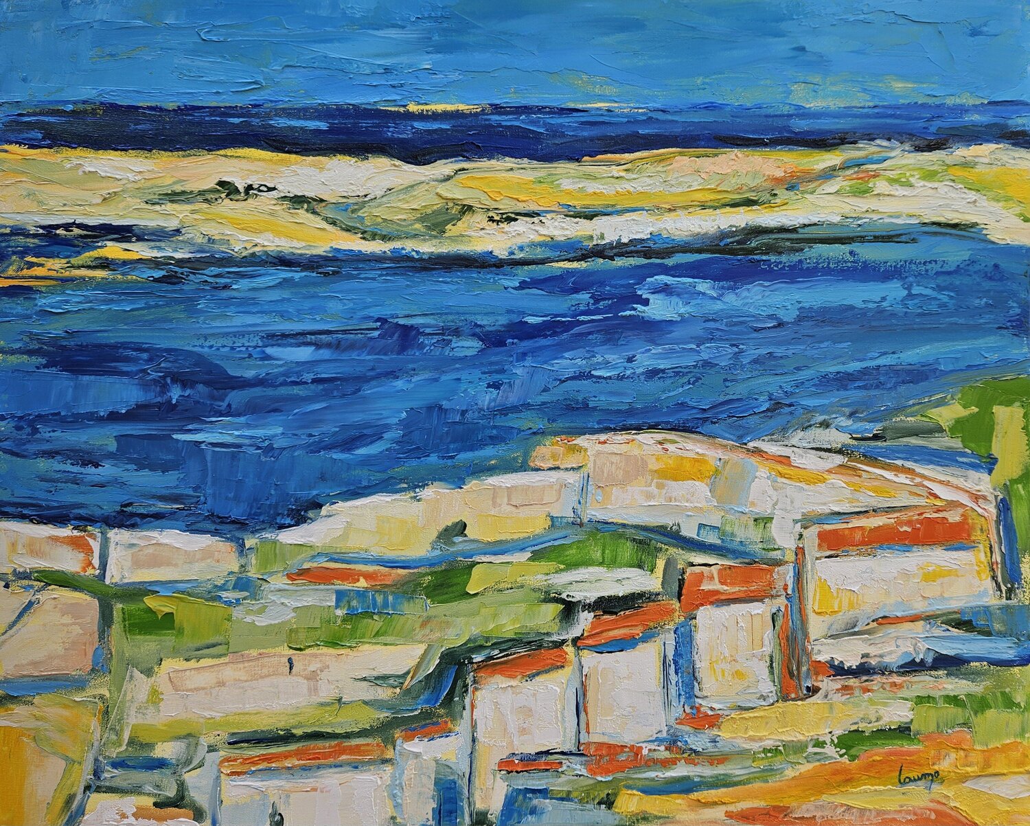 "Paysage de la Costa Brava" Laurence Moretto Original painting for sale