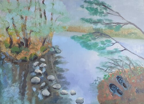 The next step by Sarah Hamm, Painting for Sale on Select