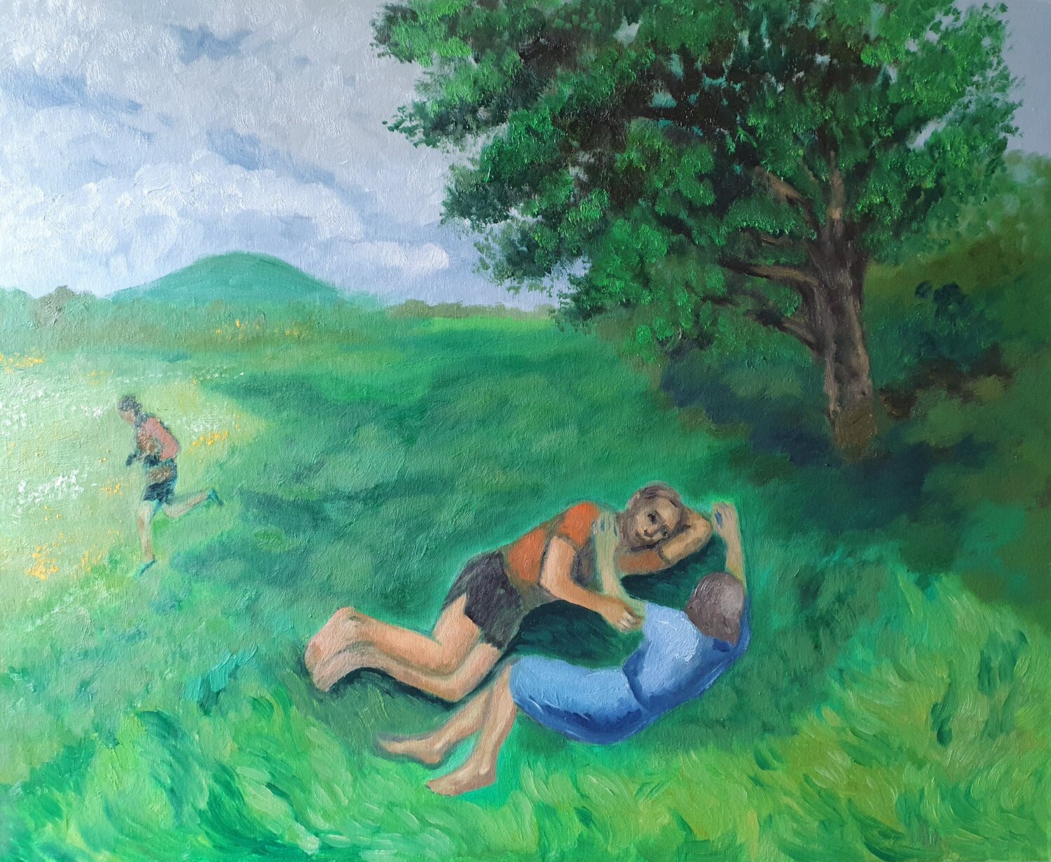 Endurance run Sarah Hamm Original painting for sale