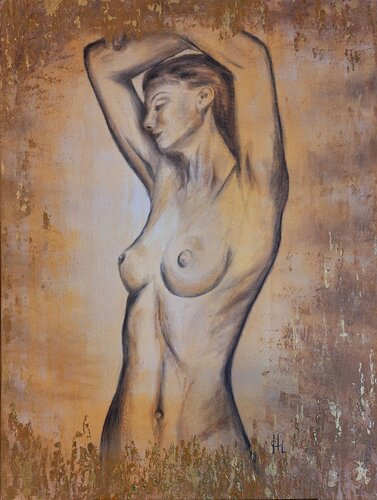 Weiblicher Akt by Henriette Lorkowski, Painting for Sale on Select