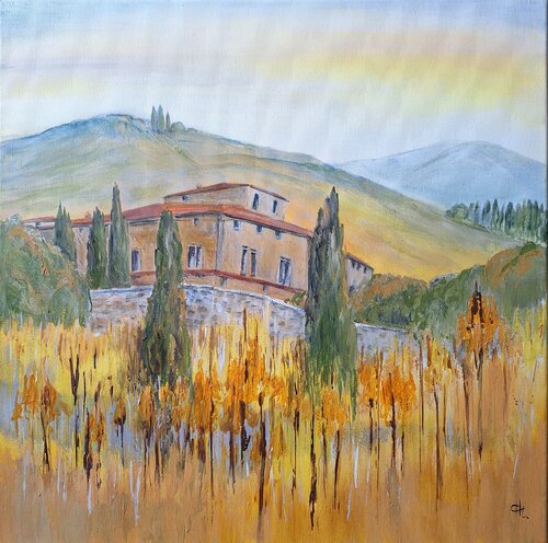 Haus in der Toscana by Henriette Lorkowski, Painting for Sale on Select