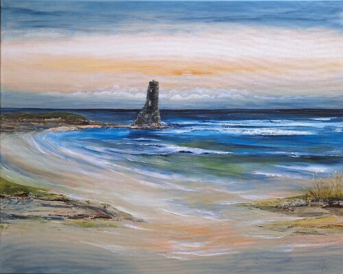 Wachtturm am Meer by Henriette Lorkowski, Painting for Sale on Select