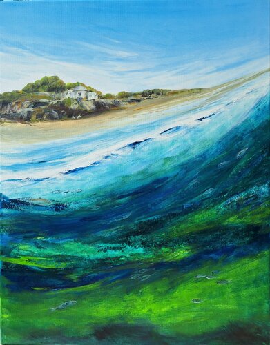 Dive in by Henriette Lorkowski, Painting for Sale on Select