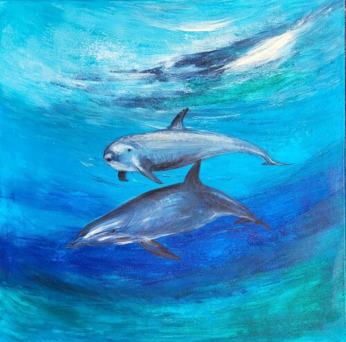 Spiel unter Wasser by Henriette Lorkowski, Painting for Sale on Select