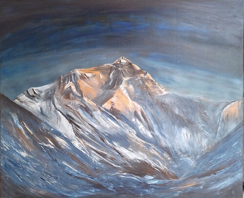 Mount Everest - Sagarmatha (Stirn des Himmels) by Henriette Lorkowski, Painting for Sale on Select