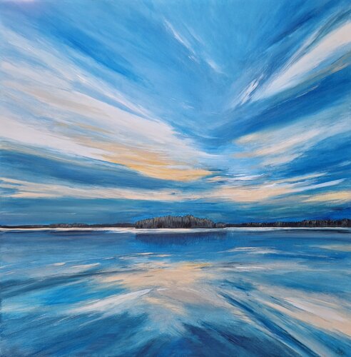 Wenn der Wind mit den Wolken spielt by Henriette Lorkowski, Painting for Sale on Select
