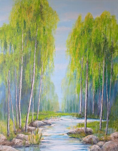 Echo des Frühlings by Henriette Lorkowski, Painting for Sale on Select