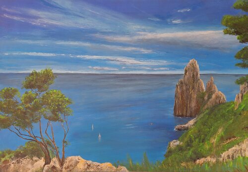 Sardinian Blue von Henriette Lorkowski, Malerei kaufen auf Select