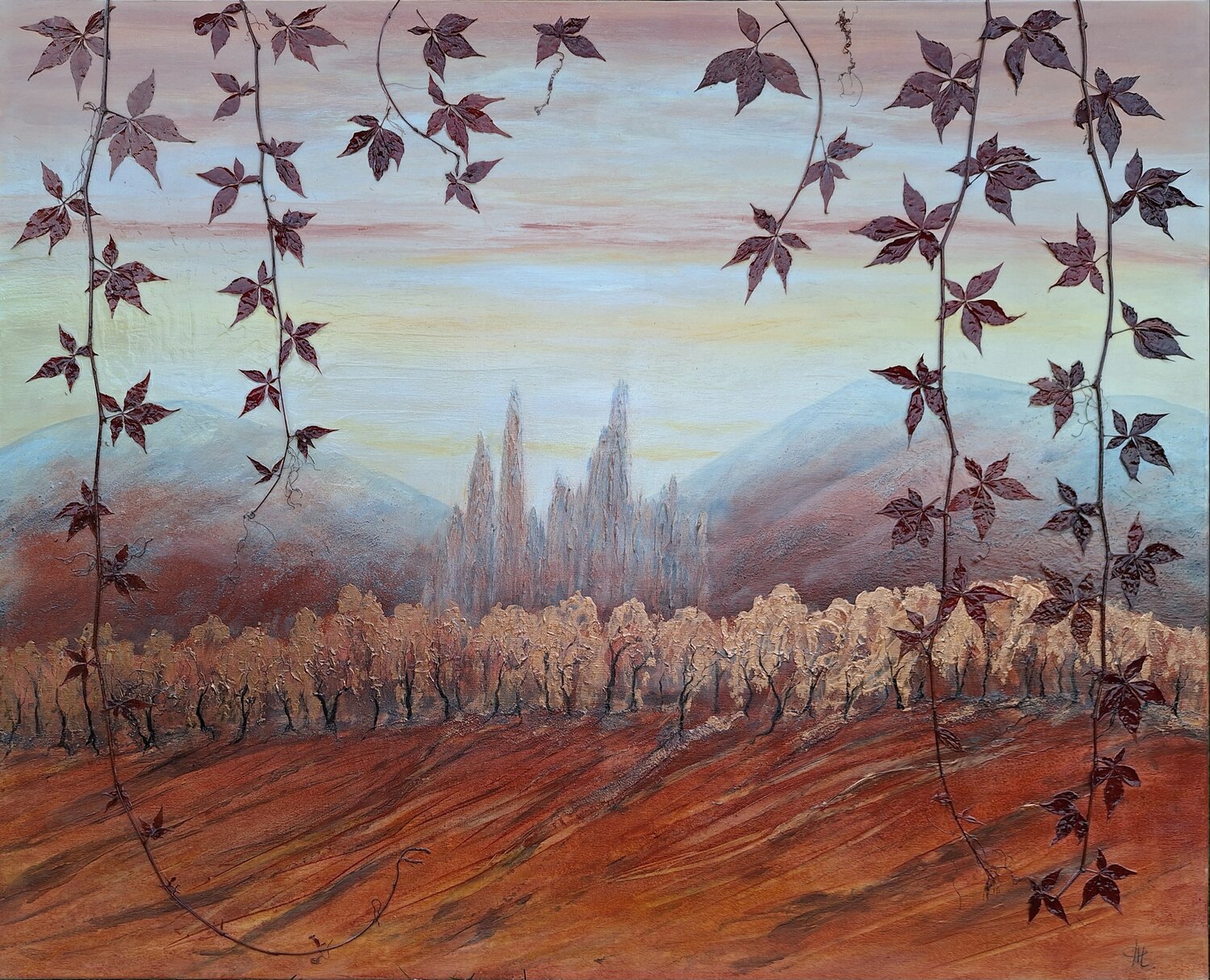 Abend im Weinland Henriette Lorkowski Original painting for sale