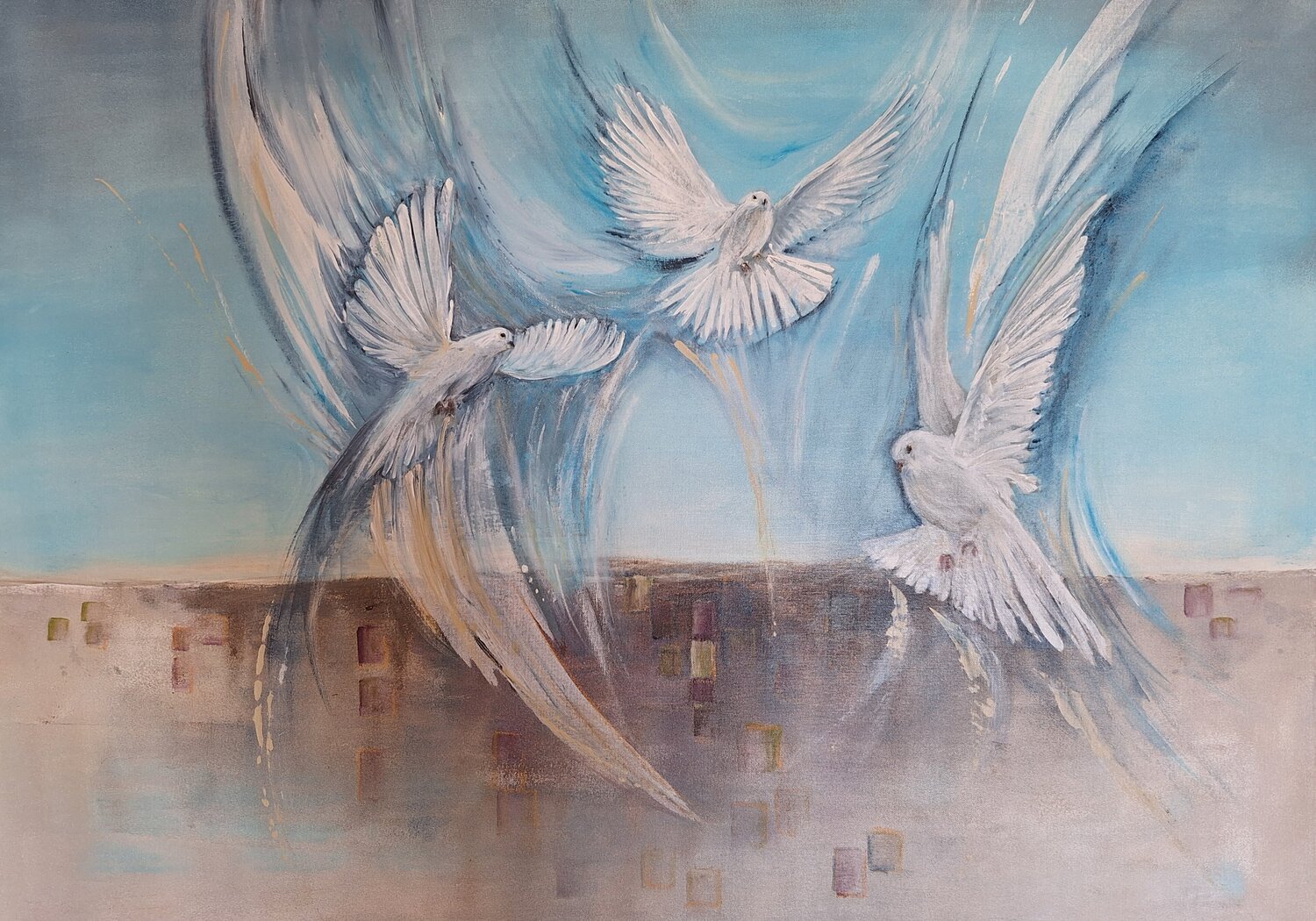Friedensbringer Henriette Lorkowski Original painting for sale