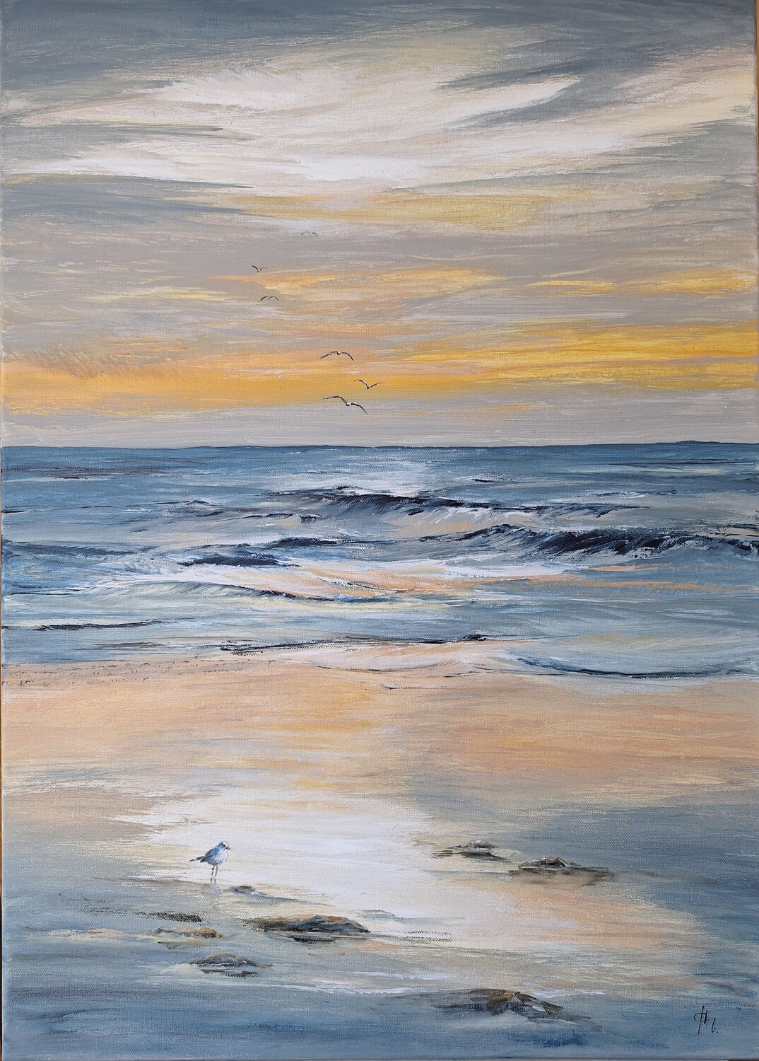 Spiel der Wellen Henriette Lorkowski Original painting for sale
