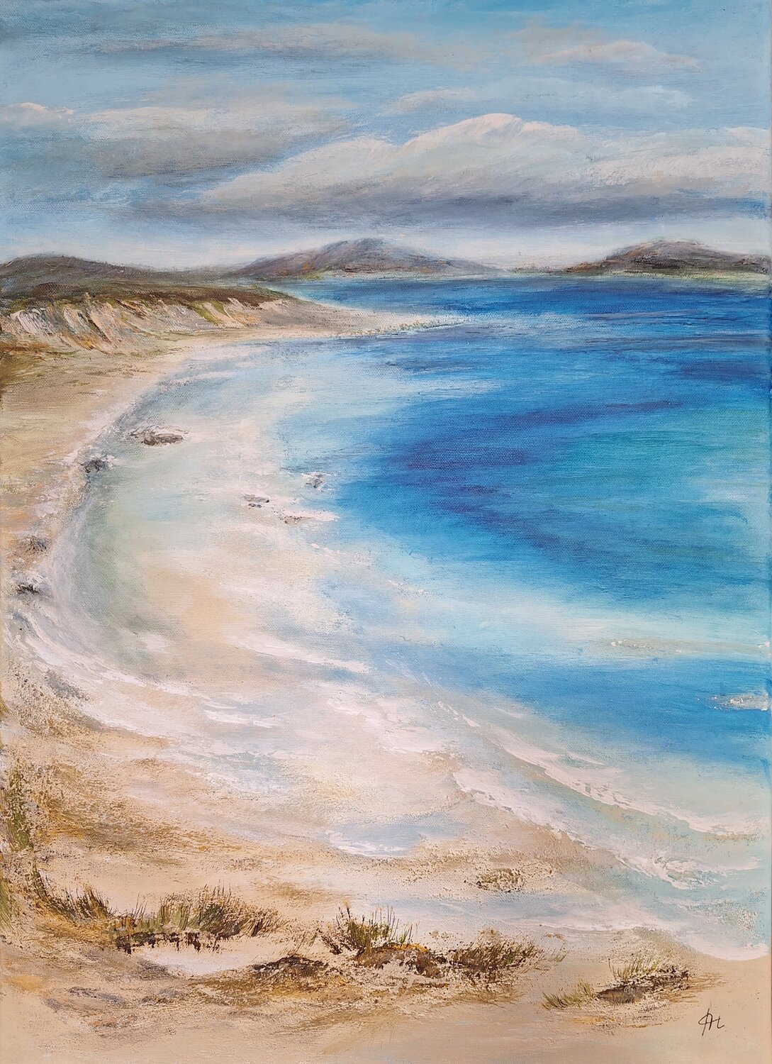 Sommer in der blauen Bucht Henriette Lorkowski Original painting for sale