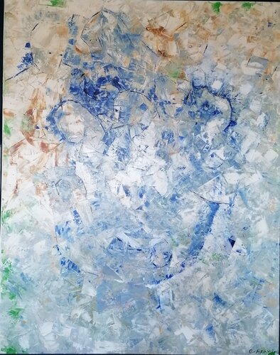 "un visage peut en cacher un autre" ou " panthéisme" by Christiane Benoit, Painting for Sale on Select