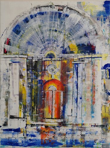 La porte orange by Christiane Benoit, Painting for Sale on Select