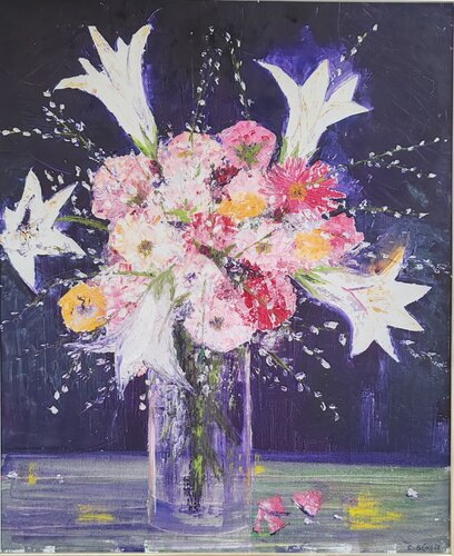 Bouquet aux lys by Christiane Benoit, Painting for Sale on Select