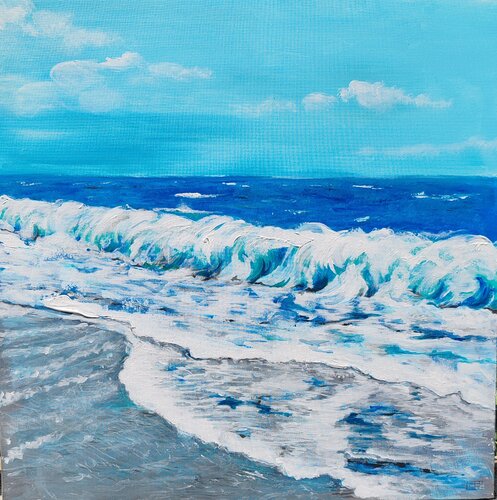 bleu by Christiane Benoit, Painting for Sale on Select