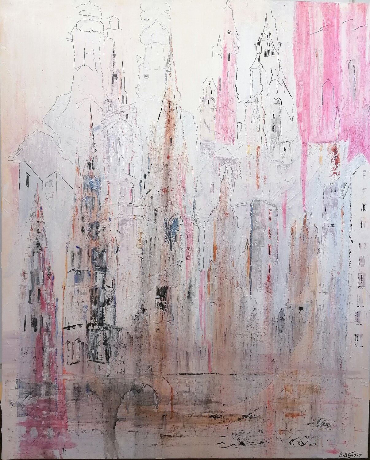 rêve d'architecture Christiane Benoit Original painting for sale