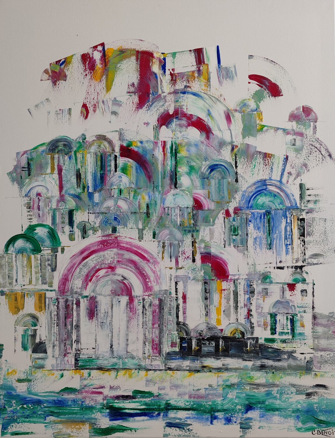 Incursion dans le passé Christiane Benoit Original painting for sale