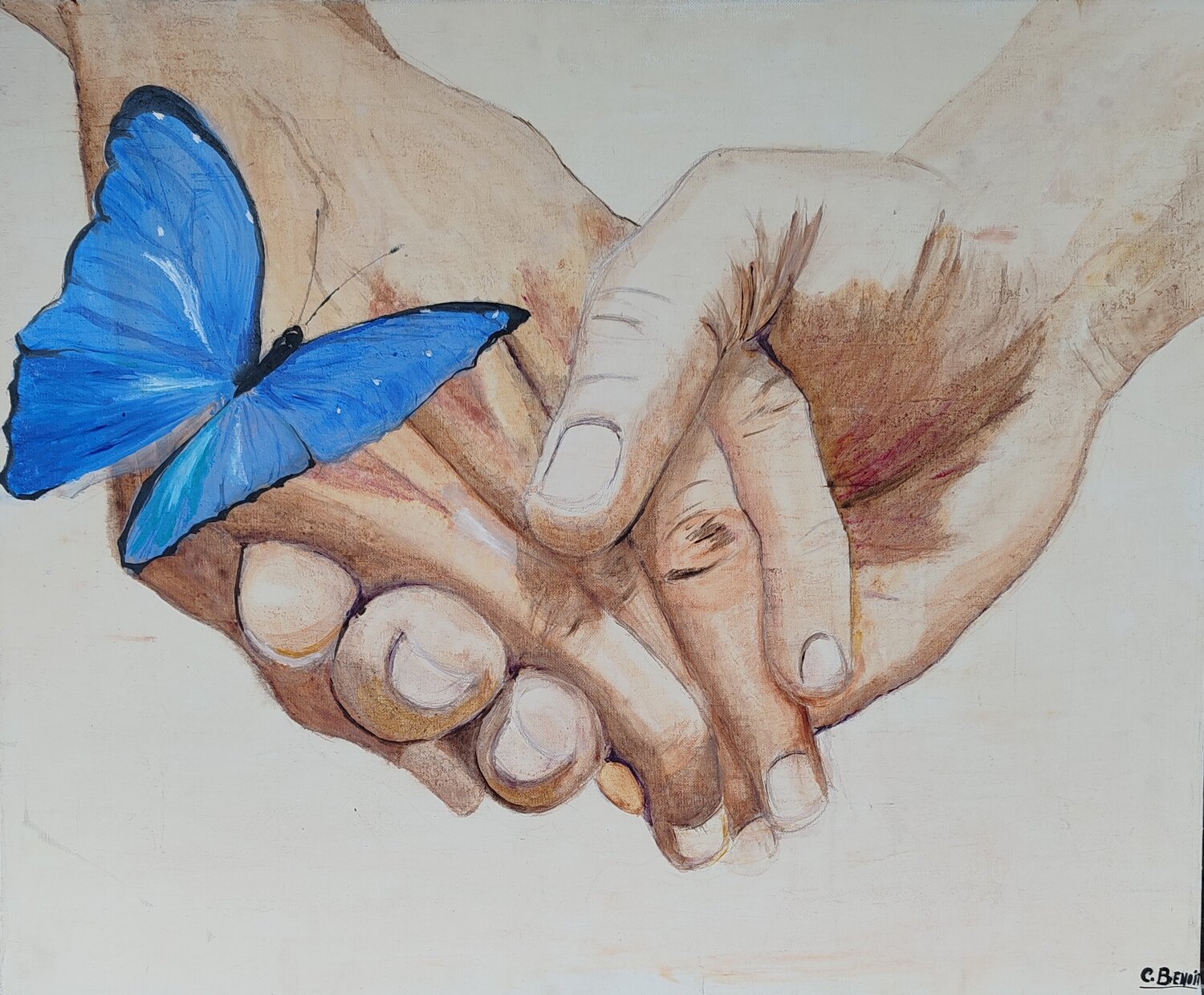 Humanité Christiane Benoit Original painting for sale