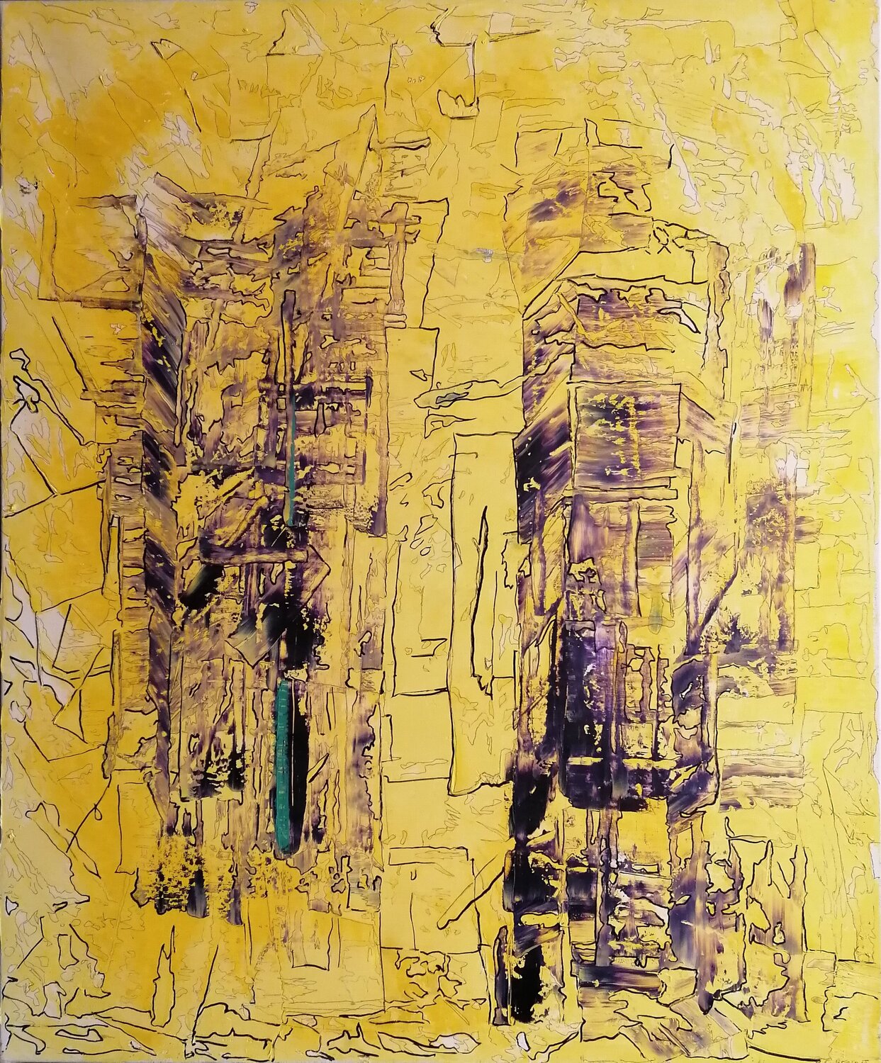 Lueur verte Christiane Benoit Original painting for sale