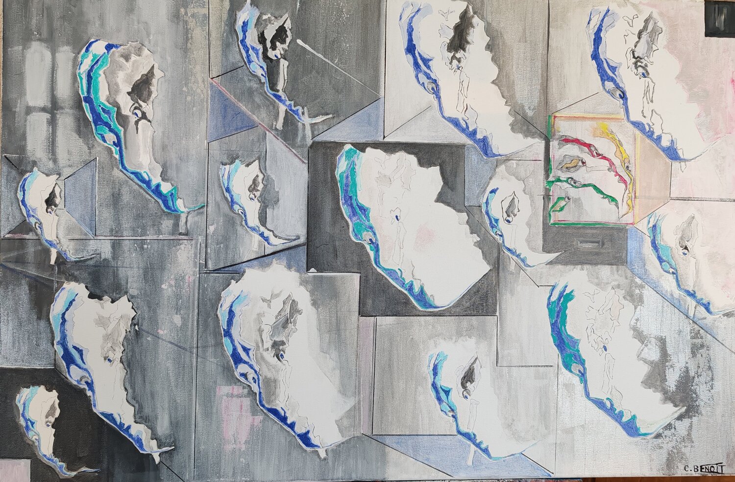 Destinées Christiane Benoit Original painting for sale