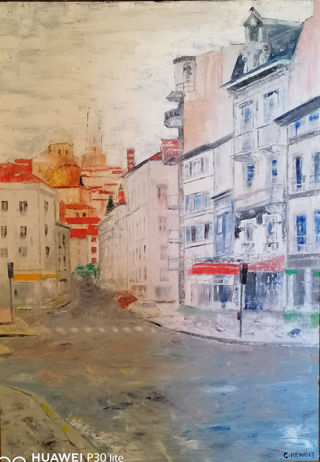 ville de province Christiane Benoit Original painting for sale