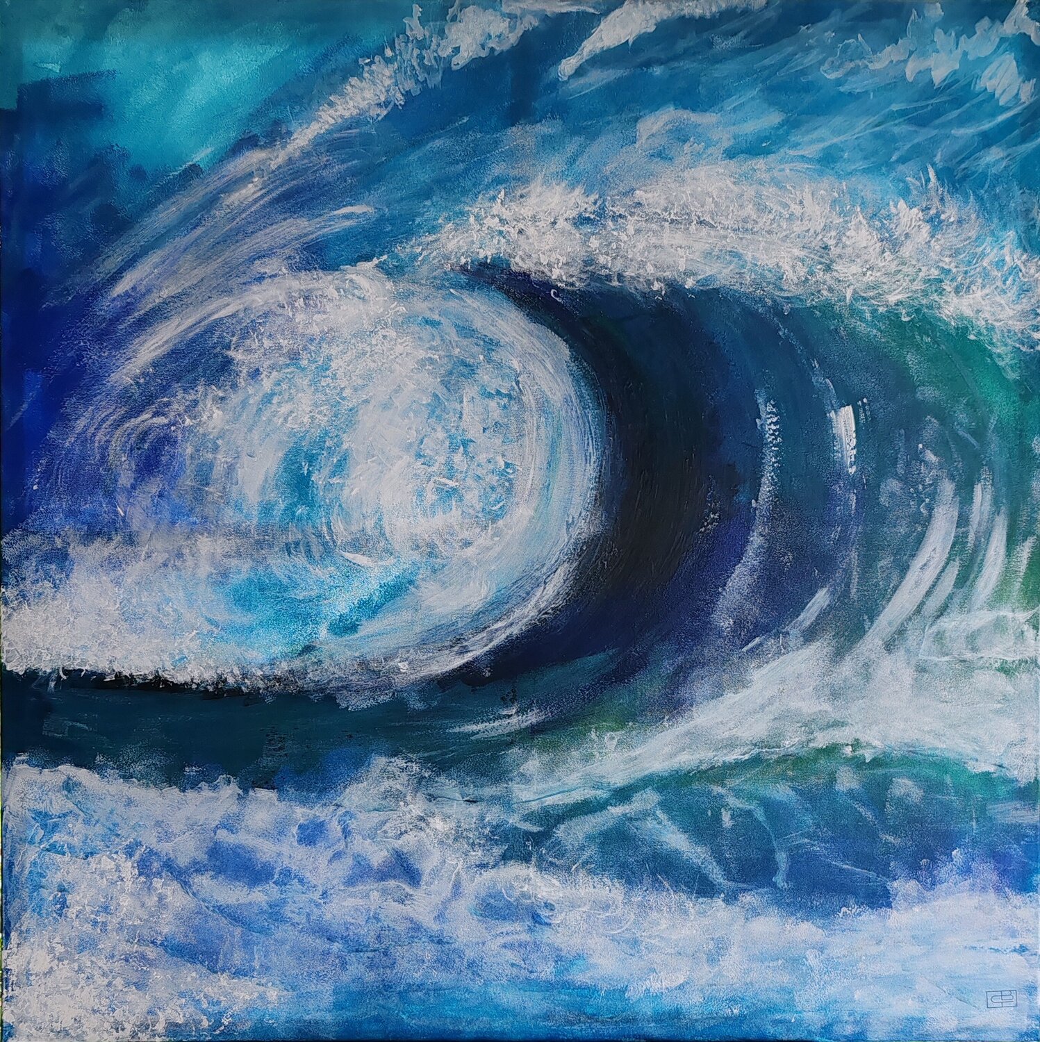 "La" vague Christiane Benoit Original painting for sale