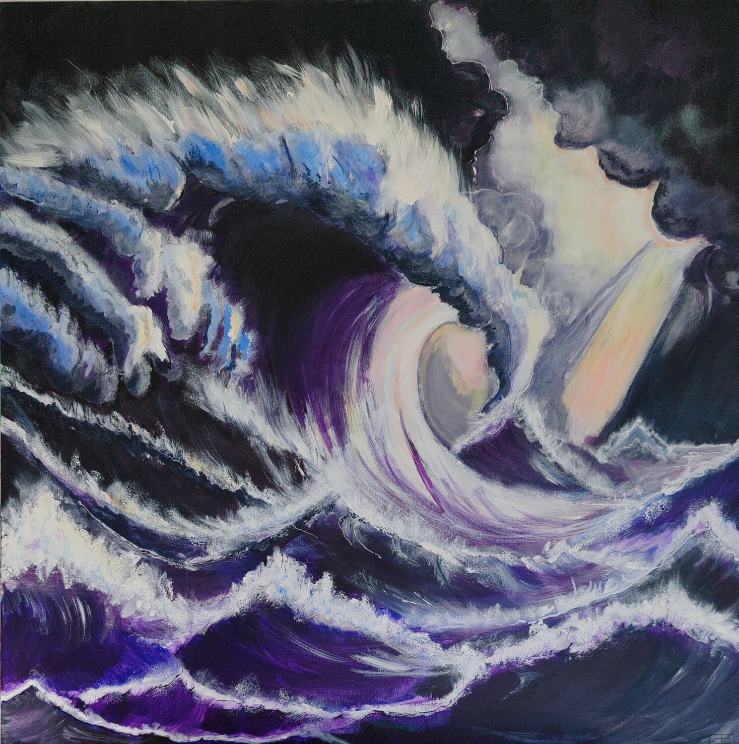 Crépuscule marin Christiane Benoit Original painting for sale