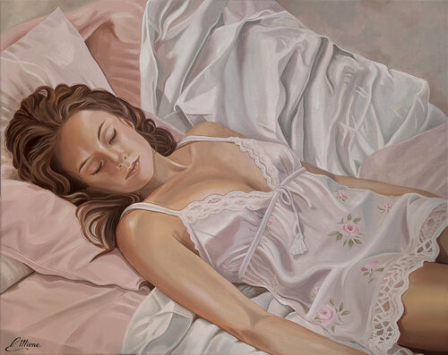 Le doux songe by Elisabeth Mione, Painting for Sale on Select