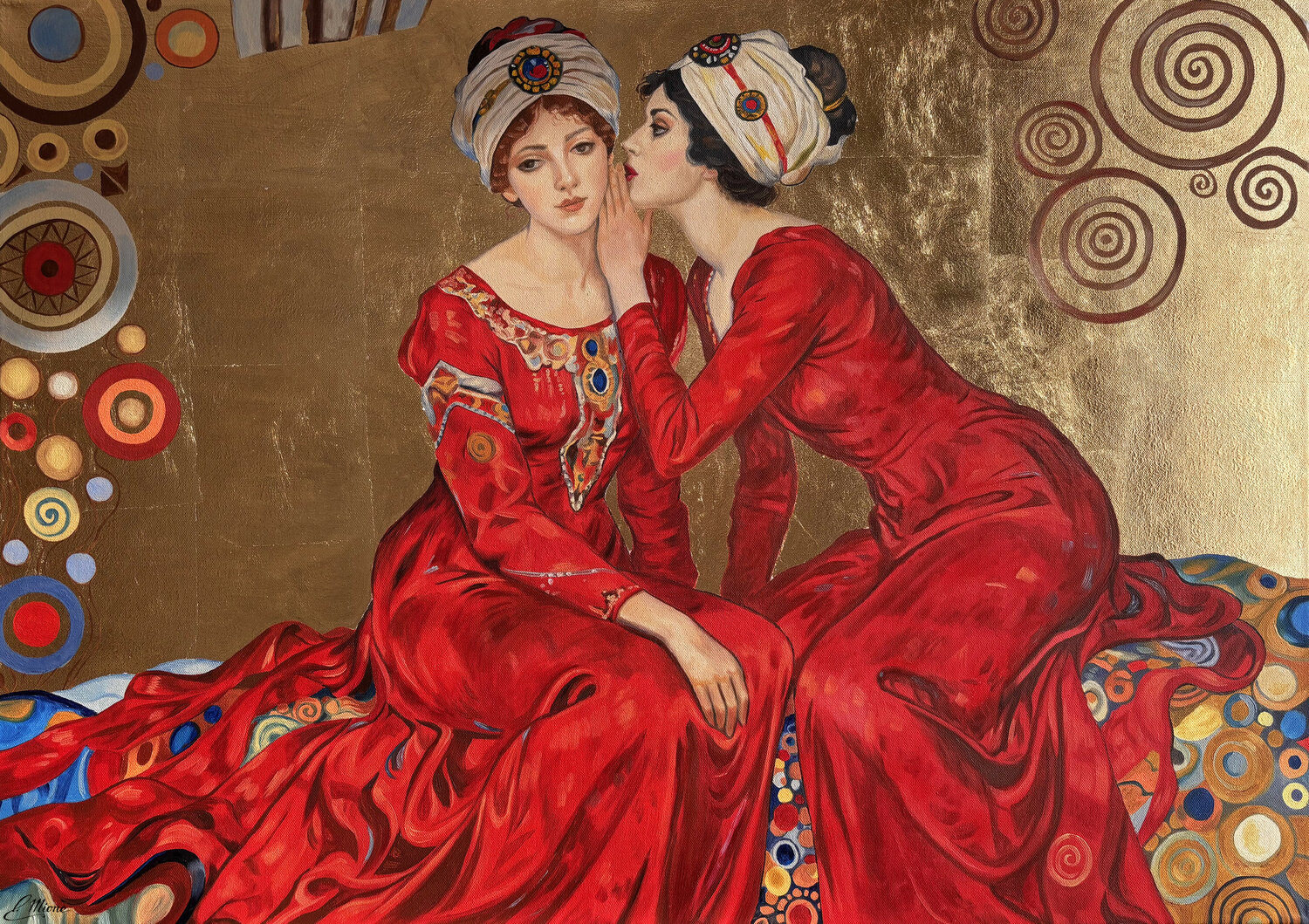 Le Secret Elisabeth Mione Original painting for sale