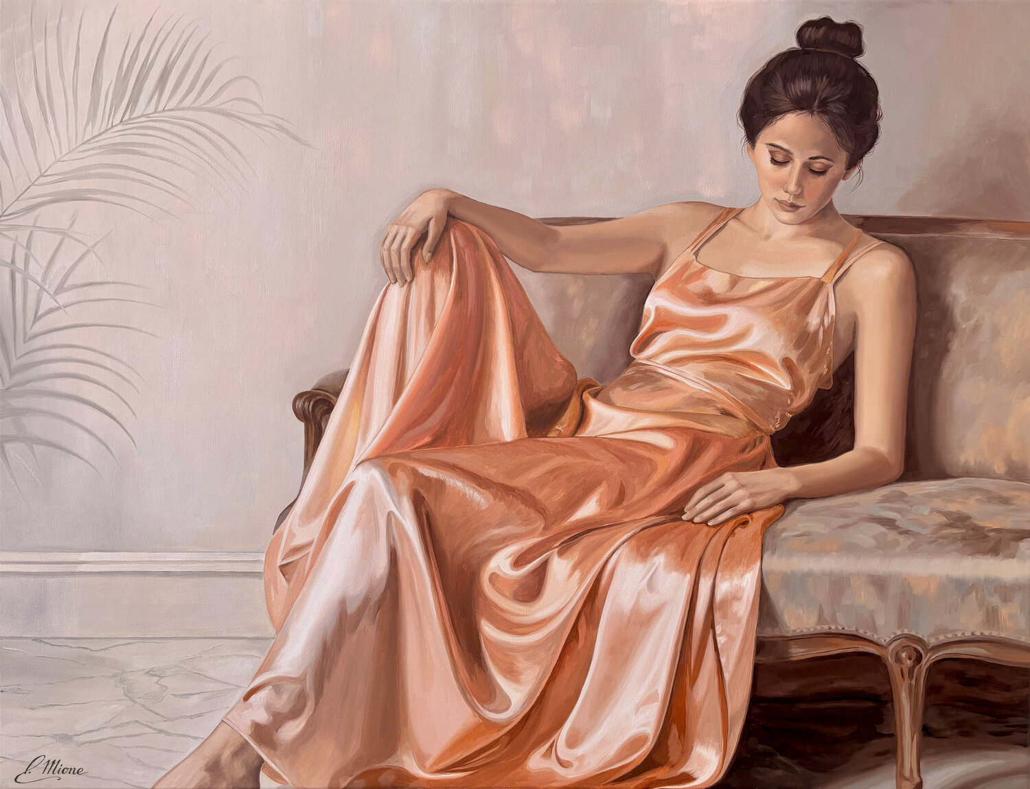 Sous le souffle du satin Elisabeth Mione Original painting for sale