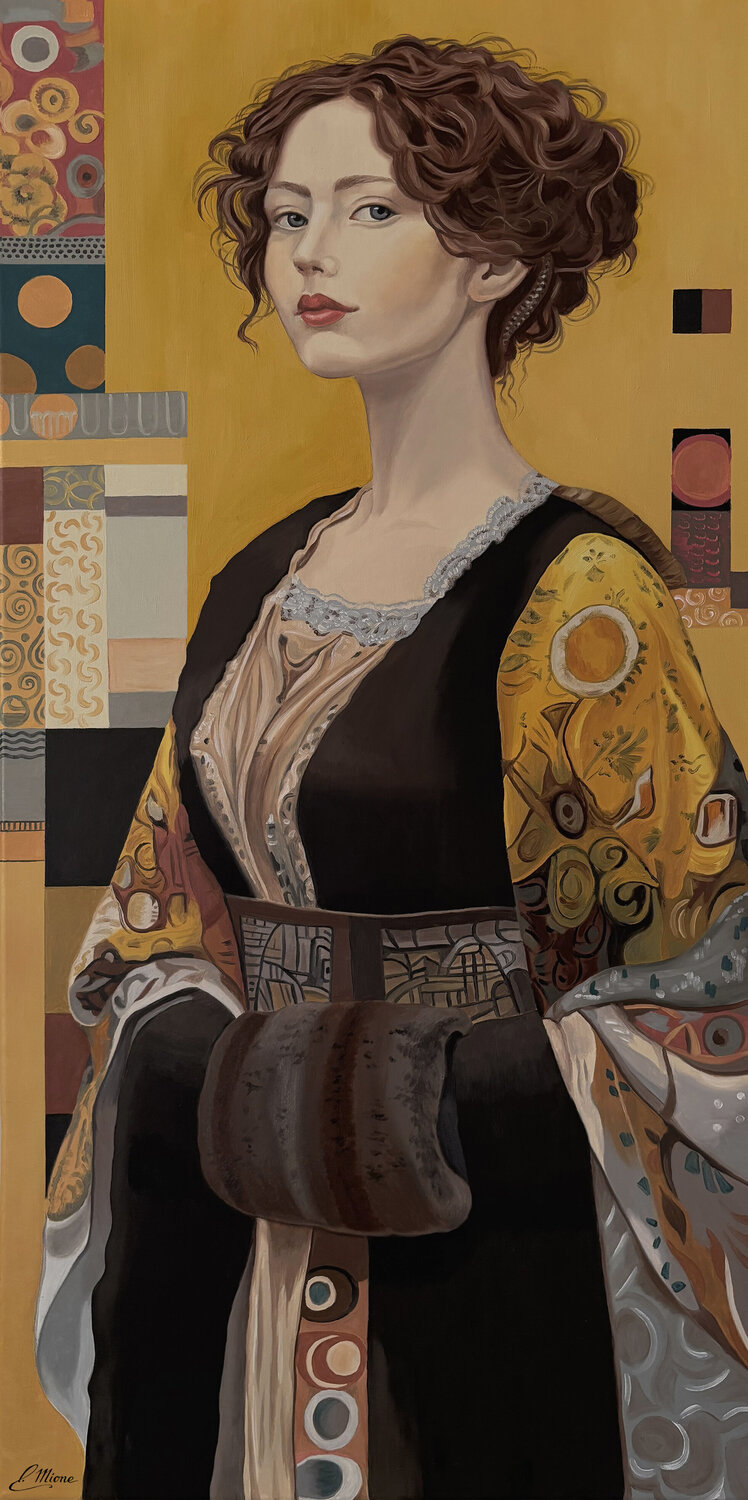 Demi-mondaine Elisabeth Mione Original painting for sale