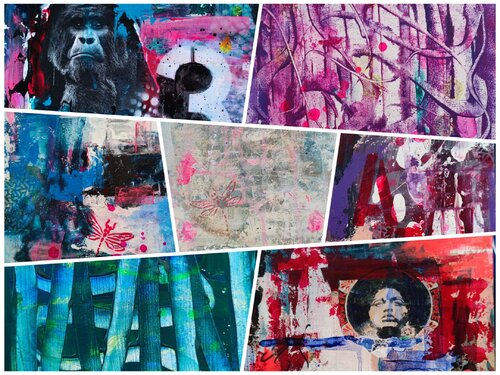 Fragmente I - V by Susann Versteegen, Painting for Sale on Select