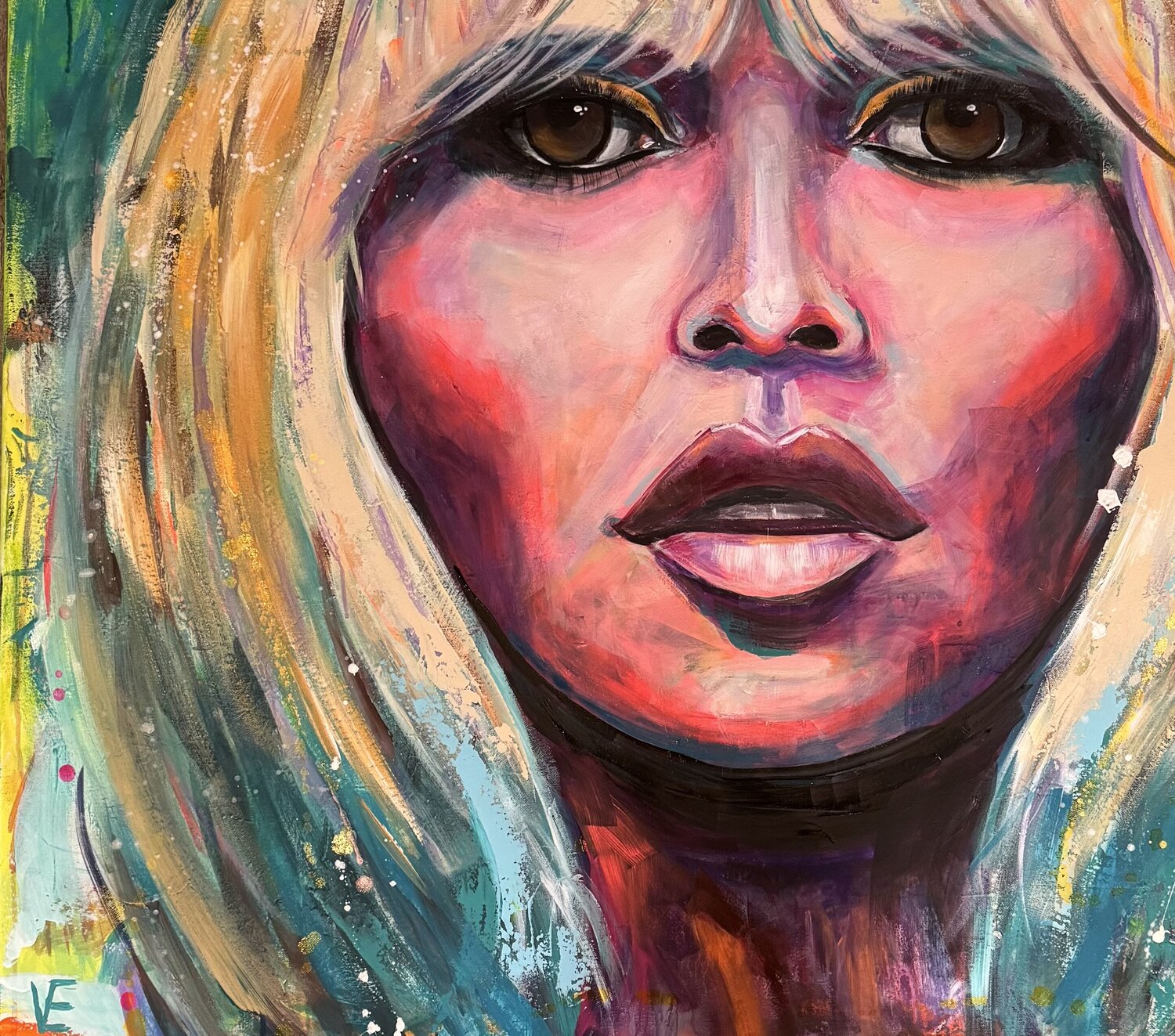 Brigitte Bardot Susann Versteegen Original painting for sale