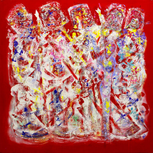 Rot und Weiß oder die Verheißung der Herzen by Master Phago, Painting for Sale on Select
