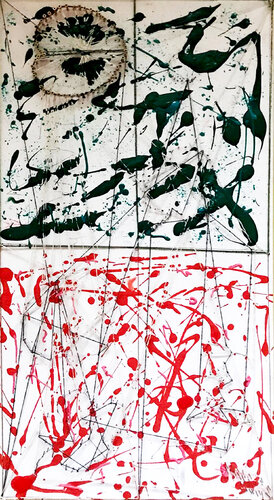 Red and Türkis by Master Phago, Painting for Sale on Select