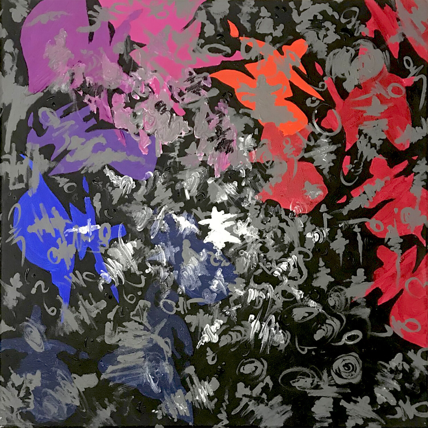 Blau und Rot im Tanz Master Phago Original painting for sale