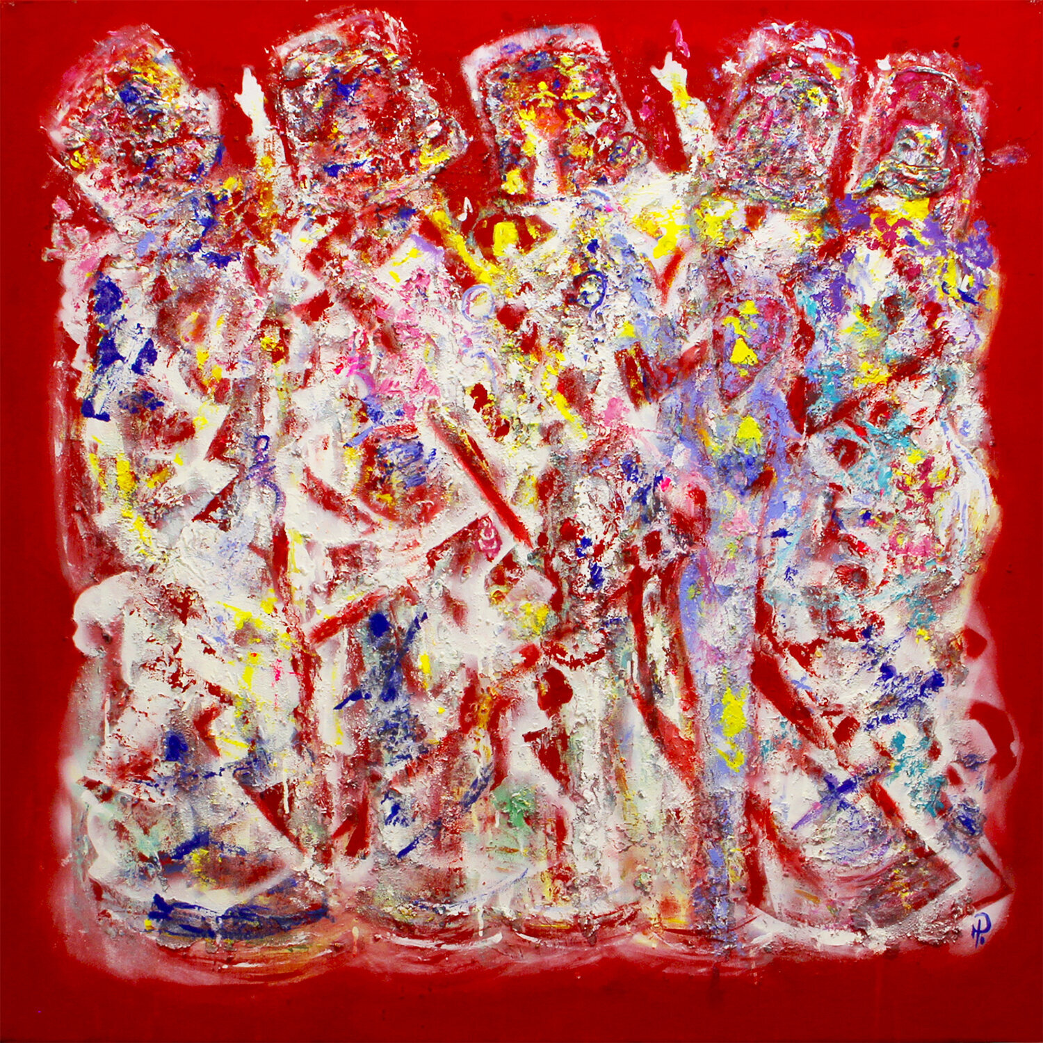 Rot und Weiß oder die Verheißung der Herzen Master Phago Original painting for sale