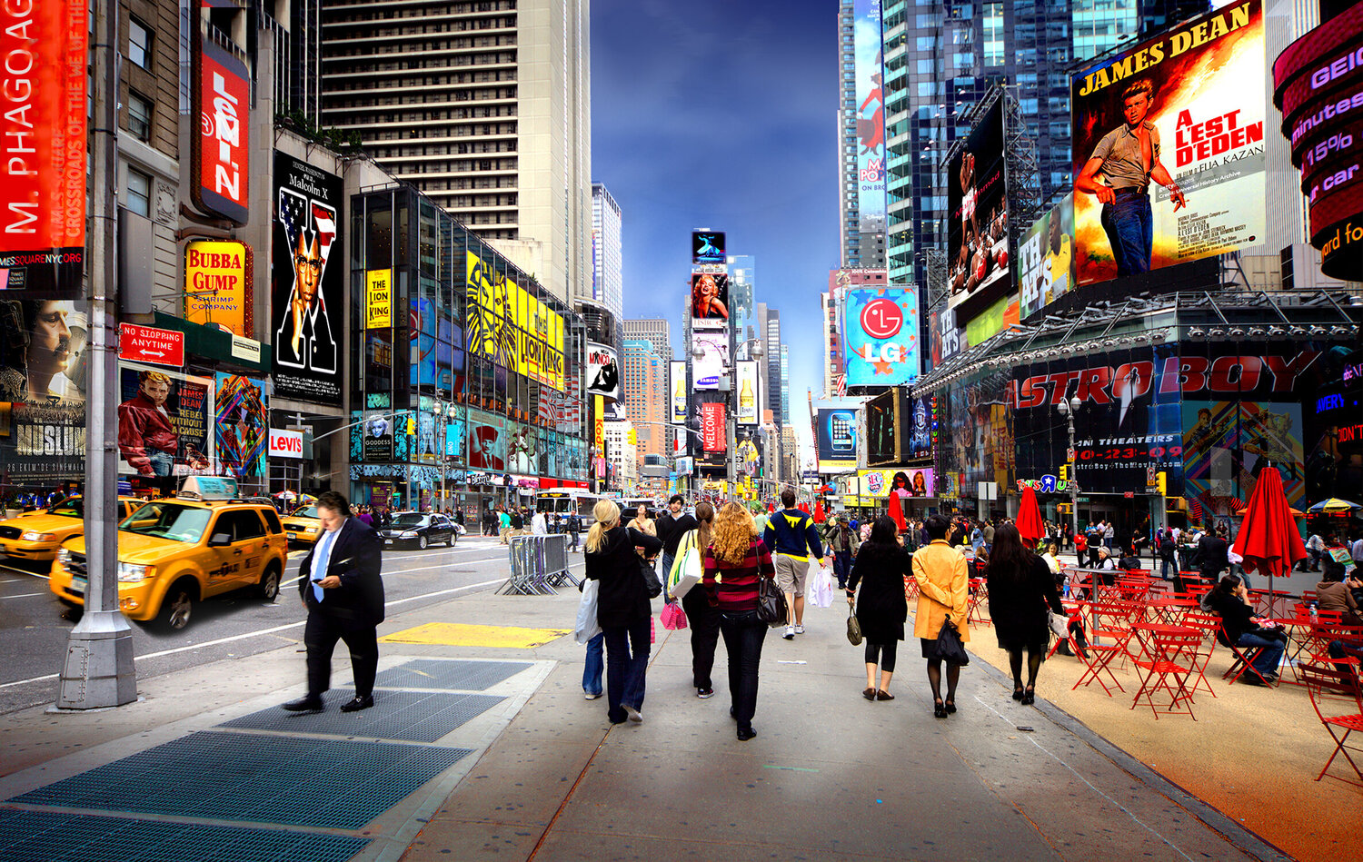 Times Square -NYC und stars Master Phago Original painting for sale