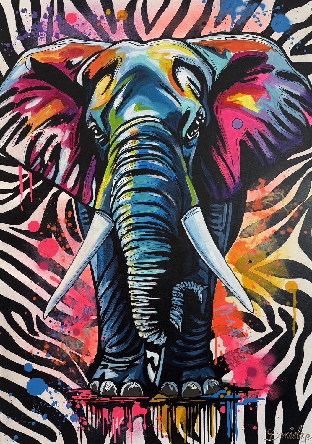 Traust du dich? Daniela Schreiber Original painting for sale