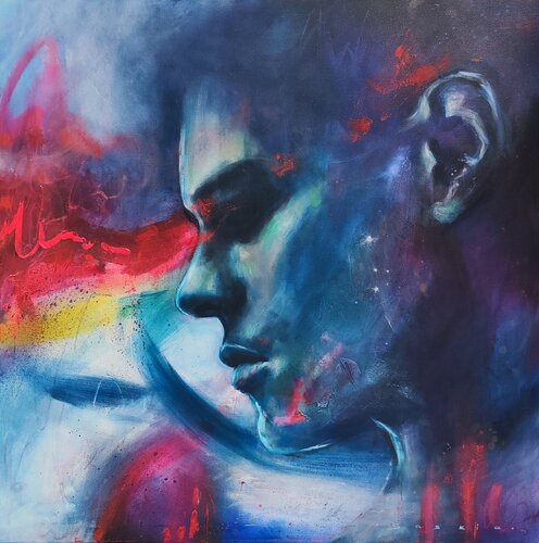 Intertwined I by Saskia van Drunen, Painting for Sale on Select