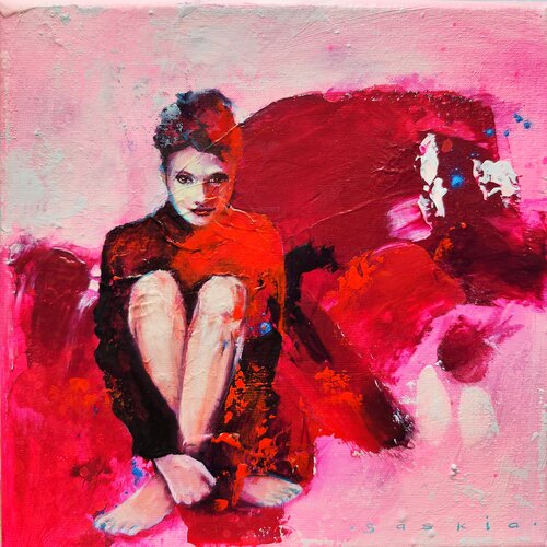 Moments Of Repose IV by Saskia van Drunen, Painting for Sale on Select