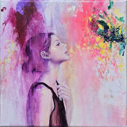 Waterfall by Saskia van Drunen, Painting for Sale on Select
